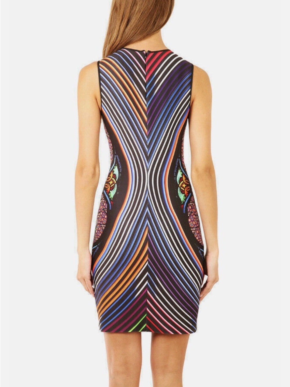 Clover Canyon Stained Glass Sleeveless Bodycon Dress. Size 6 - Picture 2 of 6